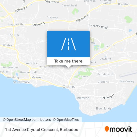 1st Avenue Crystal Crescent map