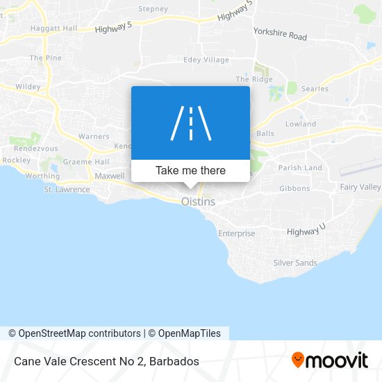 Cane Vale Crescent No 2 map