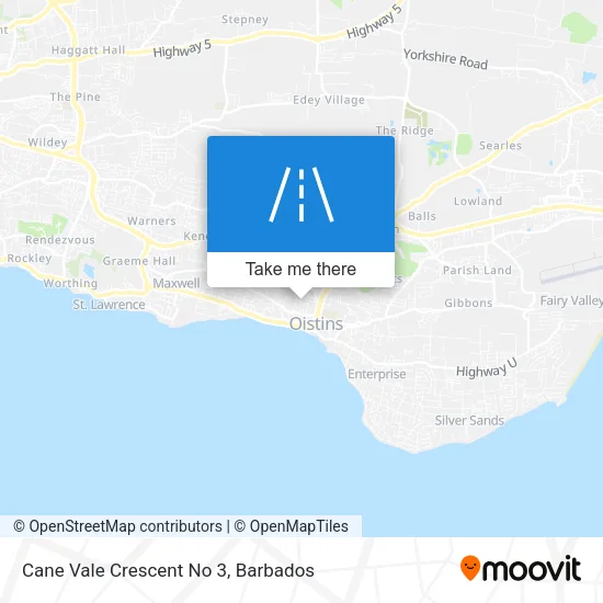 Cane Vale Crescent No 3 map