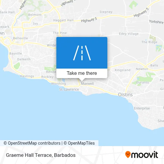 Graeme Hall Terrace map