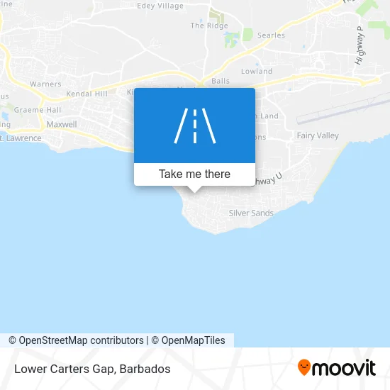 Lower Carters Gap map