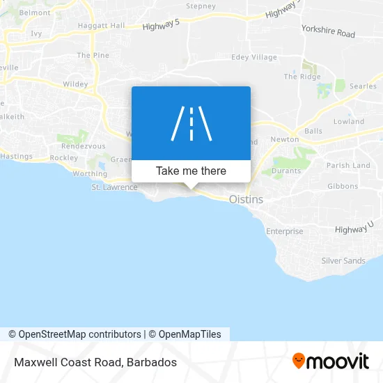 Maxwell Coast Road map