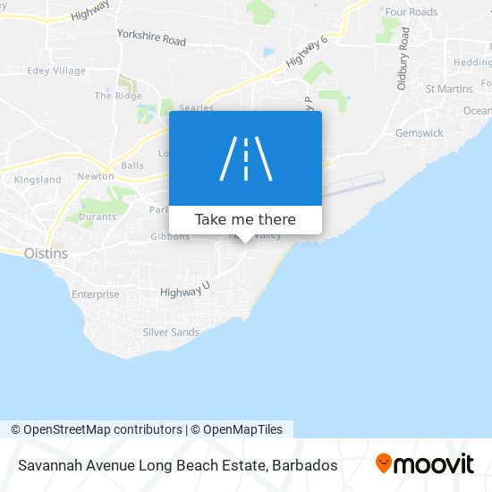 Savannah Avenue Long Beach Estate map