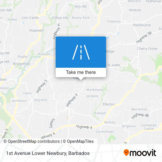 1st Avenue Lower Newbury map