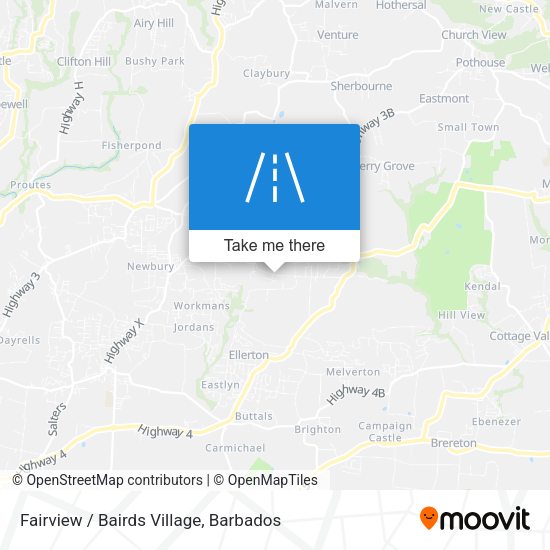 Fairview / Bairds Village map