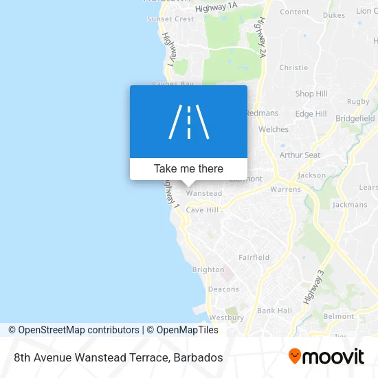 8th Avenue Wanstead Terrace map