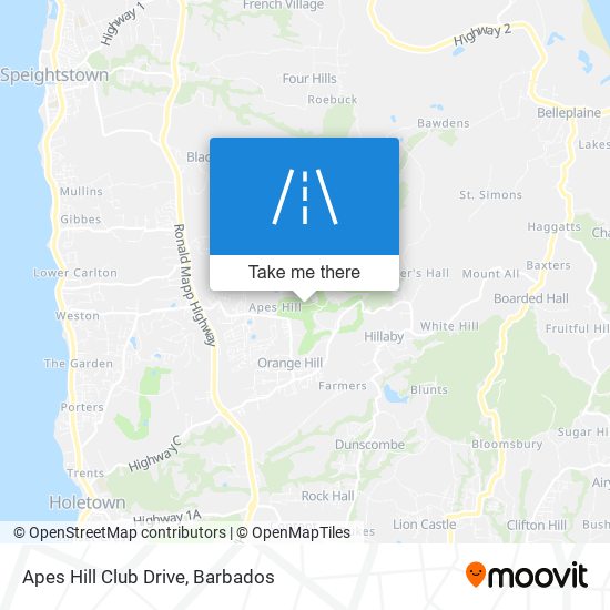 Apes Hill Club Drive map