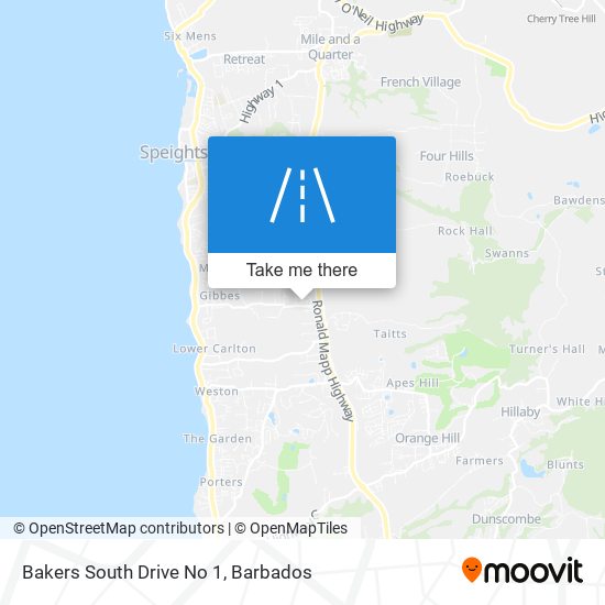 Bakers South Drive No 1 map