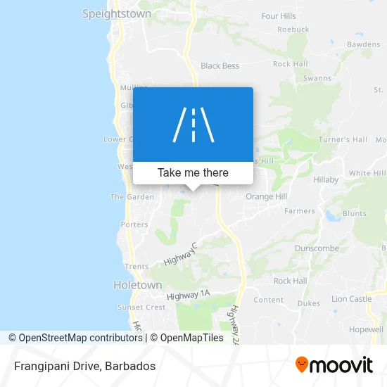 Frangipani Drive map