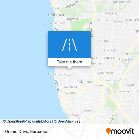 Orchid Drive map