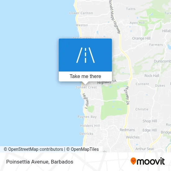 Poinsettia Avenue map