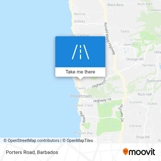 Porters Road map