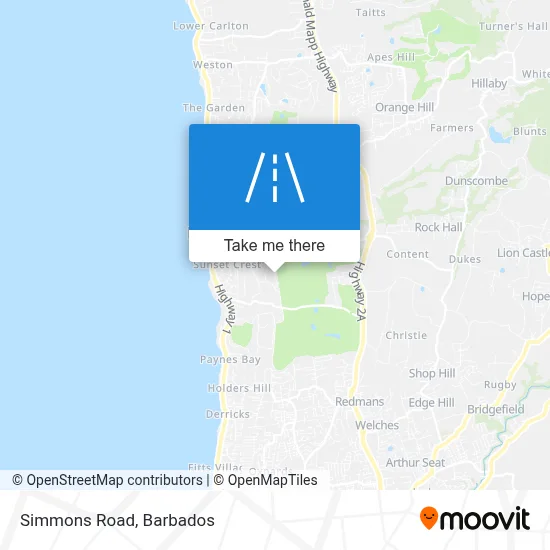Simmons Road map