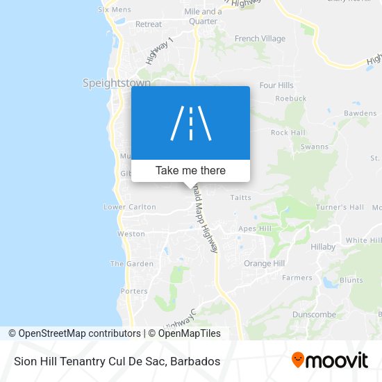 Sion Hill Tenantry Cul De Sac map