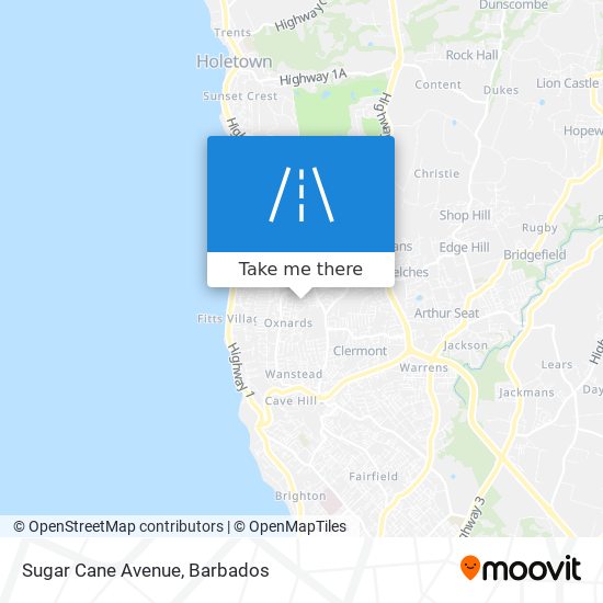 Sugar Cane Avenue map