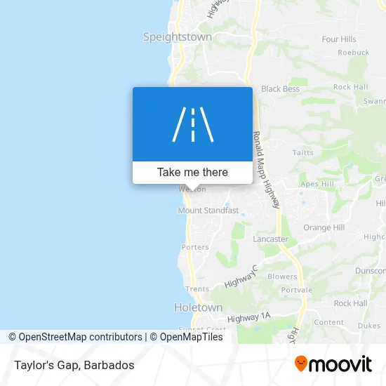 Taylor's Gap map