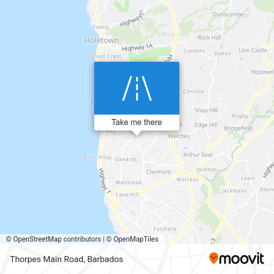 Thorpes Main Road map