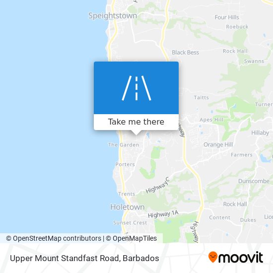 Upper Mount Standfast Road map