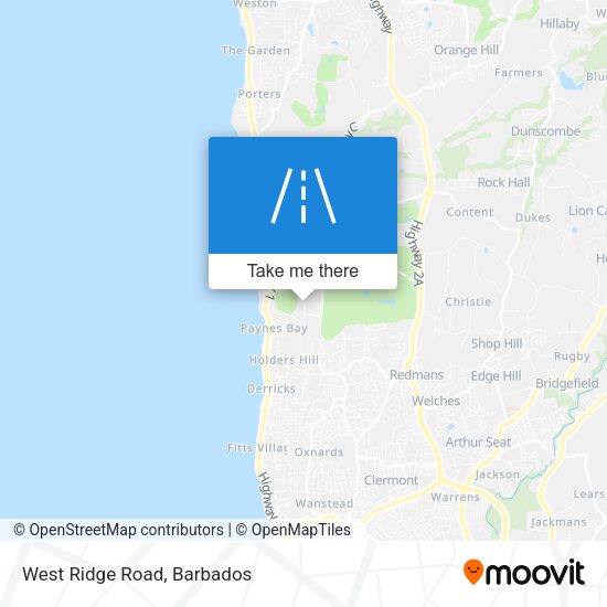 West Ridge Road map
