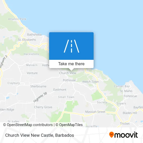 Church View New Castle map