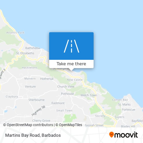 Martins Bay Road map