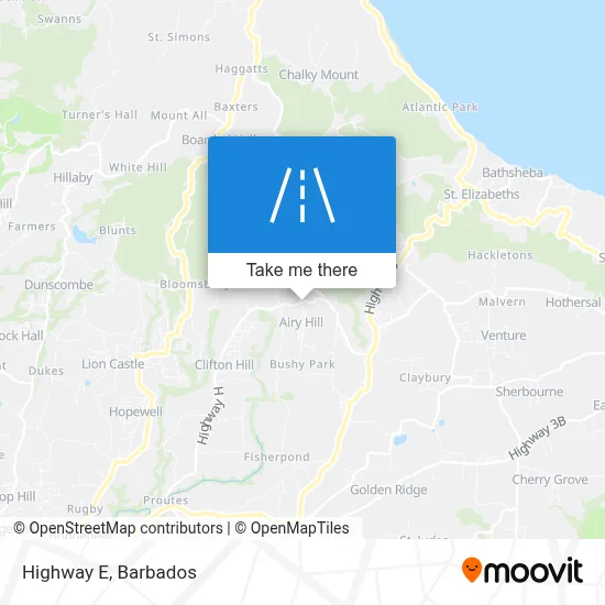 Highway E map