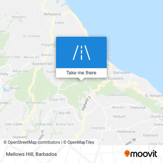 Mellows Hill map