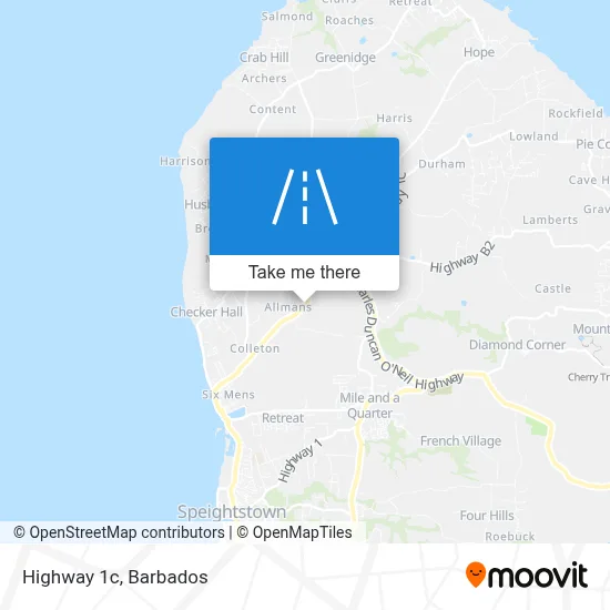 Highway 1c map