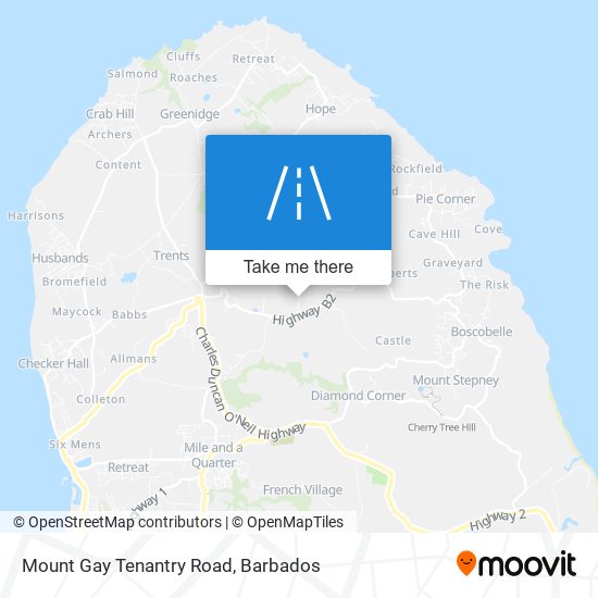 Mount Gay Tenantry Road map