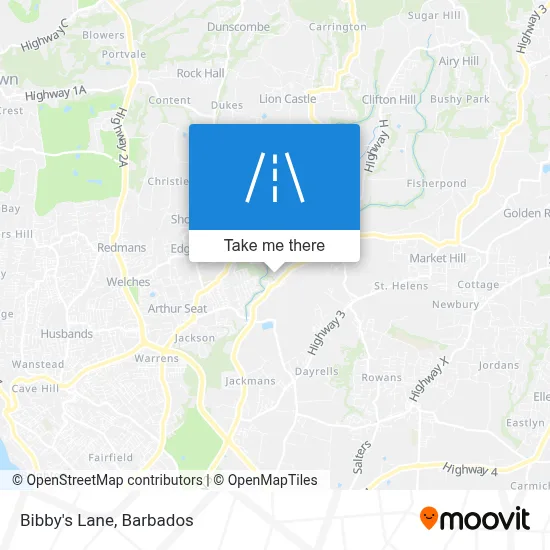 Bibby's Lane map