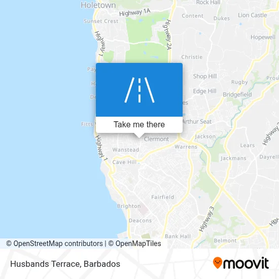 Husbands Terrace map