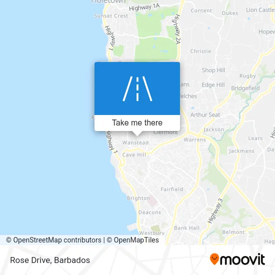 Rose Drive map