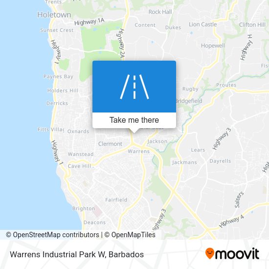 Warrens Industrial Park W map