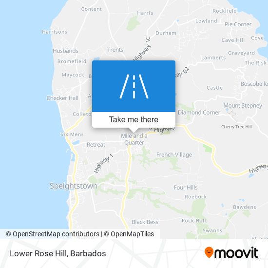 Lower Rose Hill map