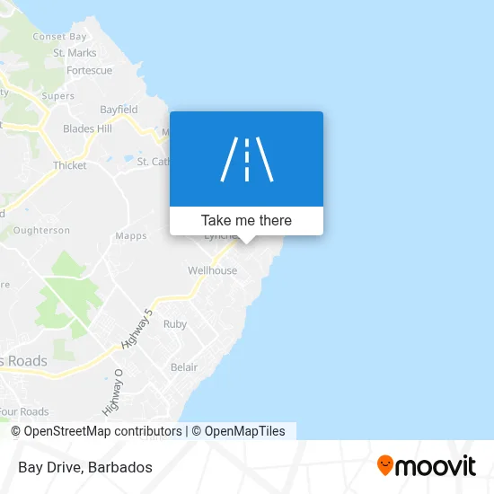 Bay Drive map