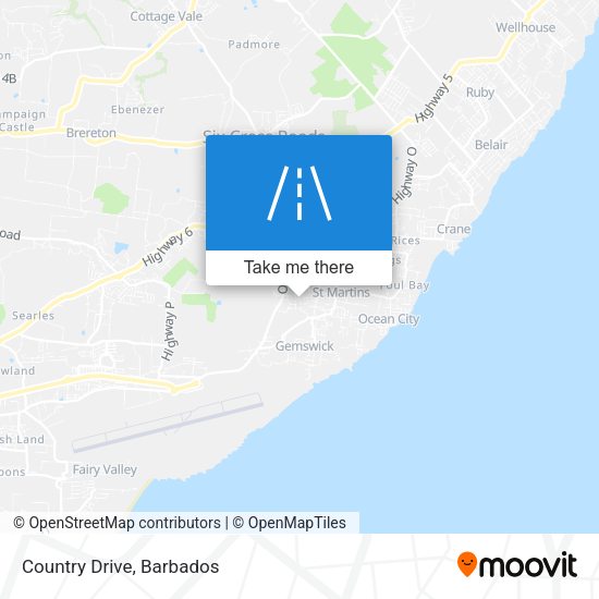 Country Drive map