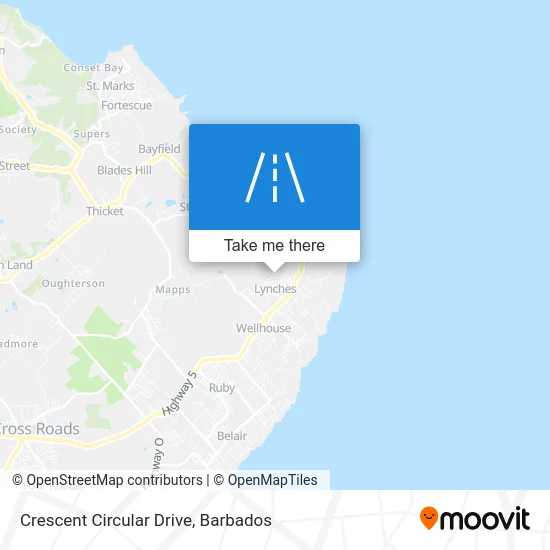 Crescent Circular Drive map