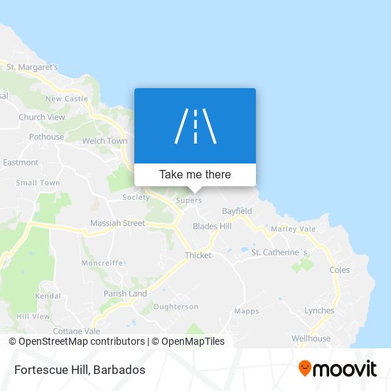 Fortescue Hill map