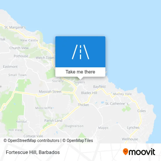 Fortescue Hill map