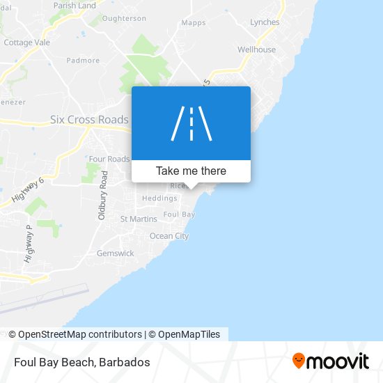 Foul Bay Beach map