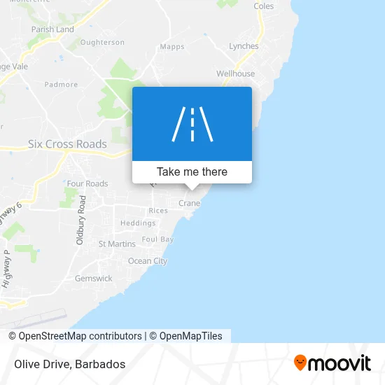 Olive Drive map