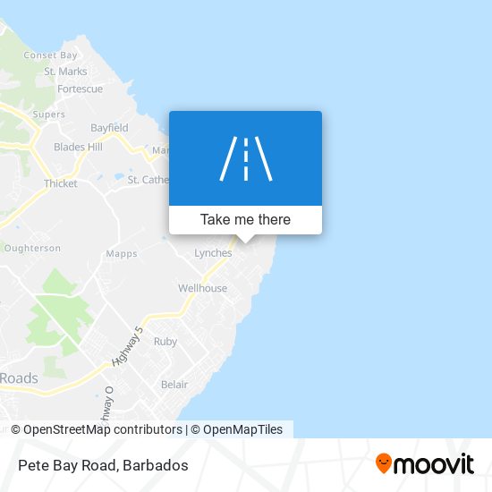 Pete Bay Road map
