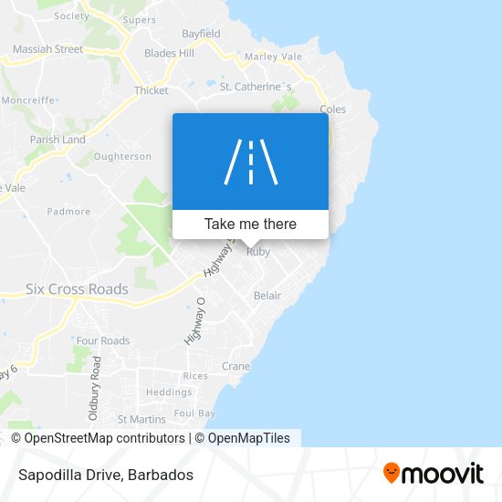 Sapodilla Drive map
