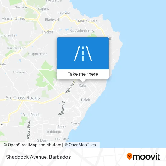 Shaddock Avenue map