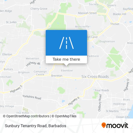 Sunbury Tenantry Road map
