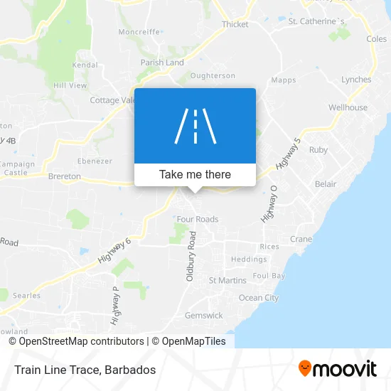Train Line Trace map