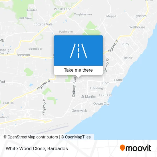 White Wood Close map