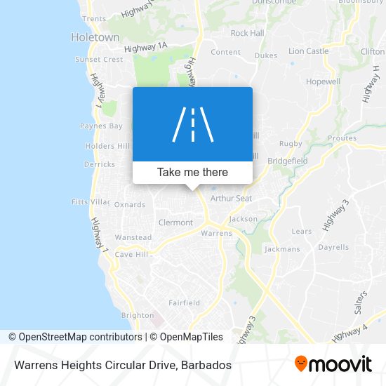 Warrens Heights Circular Drive map