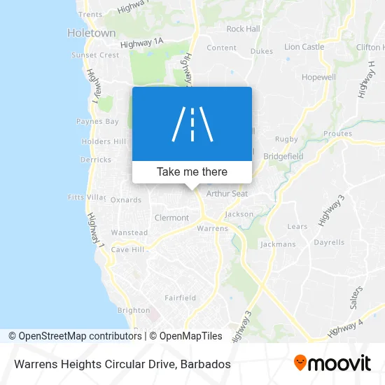 Warrens Heights Circular Drive map