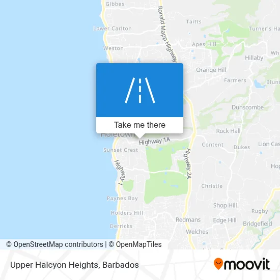 Upper Halcyon Heights map